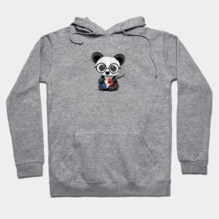 Baby Panda Playing French Flag Guitar Hoodie